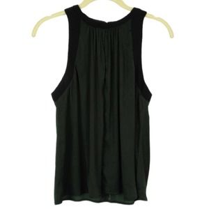 A.L.C. sleeveless high neck blouse green / black
